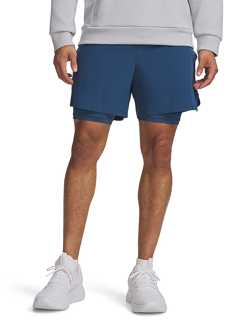 UNDER ARMOUR Herren Fitnessshorts UA Vanish Elite 2in1 dunkelblau | S